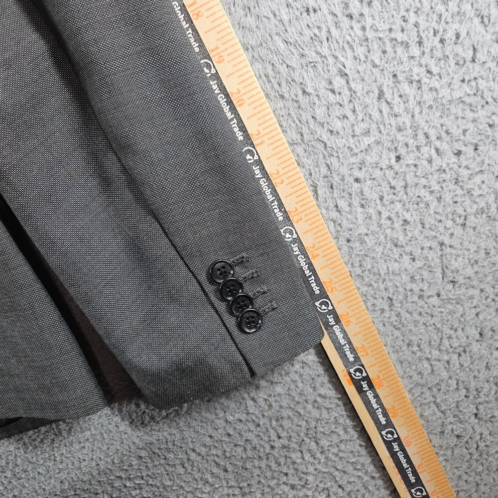 Armani Exchange Mens Grey Two Button Blazer‎ Jacket 36R Slim Fit Sport Coat - Picture 10 of 14
